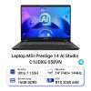 Laptop MSI Prestige 14 AI Studio C1UDXG-058VN (Ultra 7 155H/16GB/1TB/RTX 3050/14 inch FHD+/LED KB/FP/Win11)