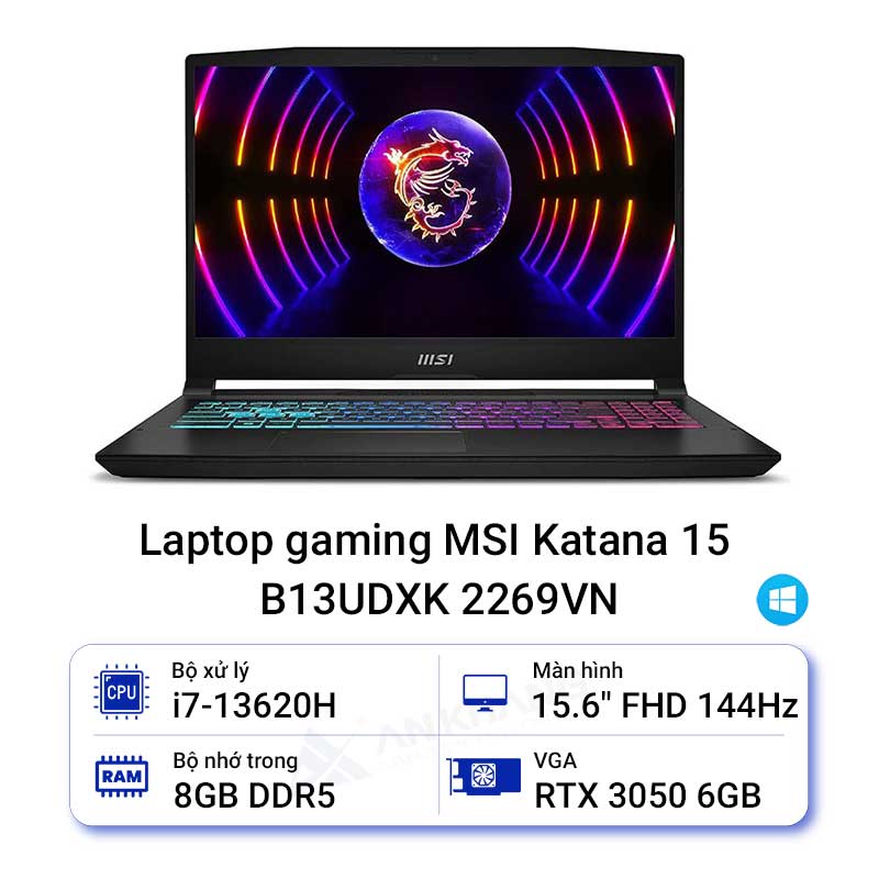 Laptop gaming MSI Katana 15 B13UDXK 2269VN