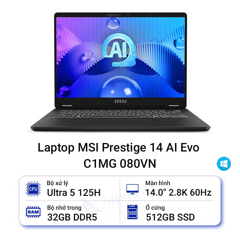 Laptop MSI Prestige 14 AI Evo C1MG 080VN
