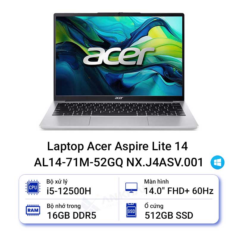 Laptop Acer Aspire Lite 14 AL14-71M-52GQ NX.J4ASV.001