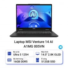 Laptop MSI Venture 14 AI A1MG 005VN