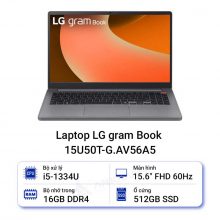 Laptop LG gram Book 15U50T-G.AV56A5 (i5-1334U/16GB/512GB/15.6 inch FHD/Win11)