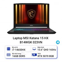 Laptop gaming MSI Katana 15 HX B14WGK 023VN