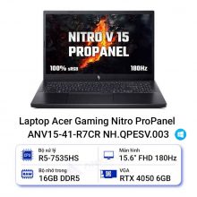 Laptop Acer Gaming Nitro ProPanel ANV15-41-R7CR NH.QPESV.003