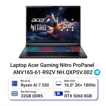 Laptop Acer Gaming Nitro ProPanel ANV16S-61-R9ZV NH.QXPSV.002