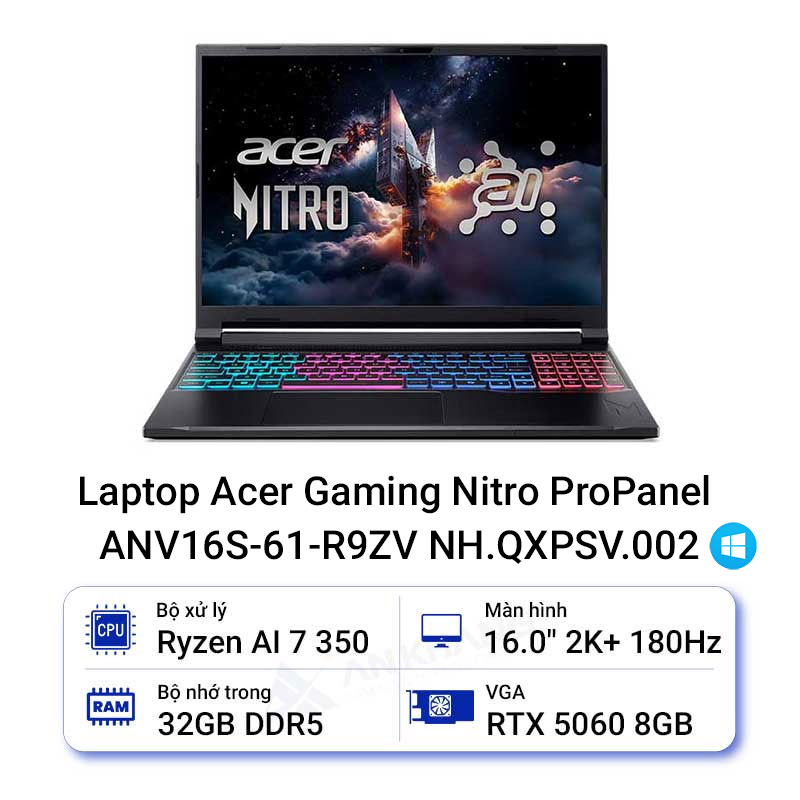 Laptop Acer Gaming Nitro ProPanel ANV16S-61-R9ZV NH.QXPSV.002