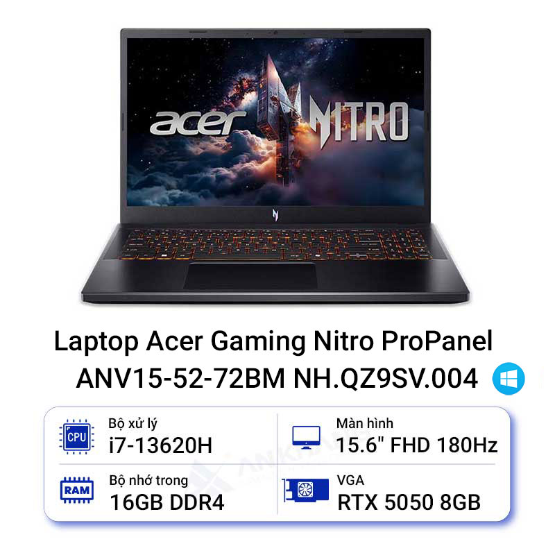 Laptop Acer Gaming Nitro ProPanel ANV15-52-72BM NH.QZ9SV.004