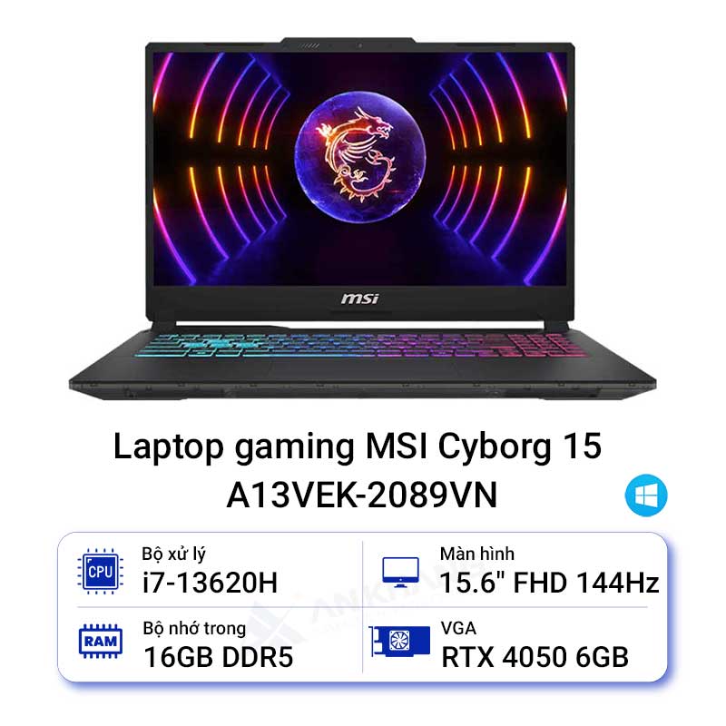 Laptop gaming MSI Cyborg 15 A13VEK-2089VN