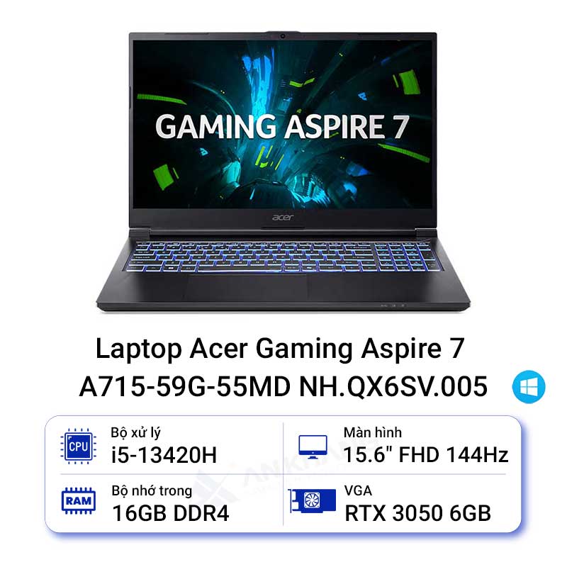 Laptop Acer Gaming Aspire 7 A715-59G-55MD NH.QX6SV.005
