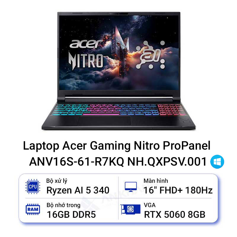 Laptop Acer Gaming Nitro ProPanel ANV16S-61-R7KQ NH.QXPSV.001