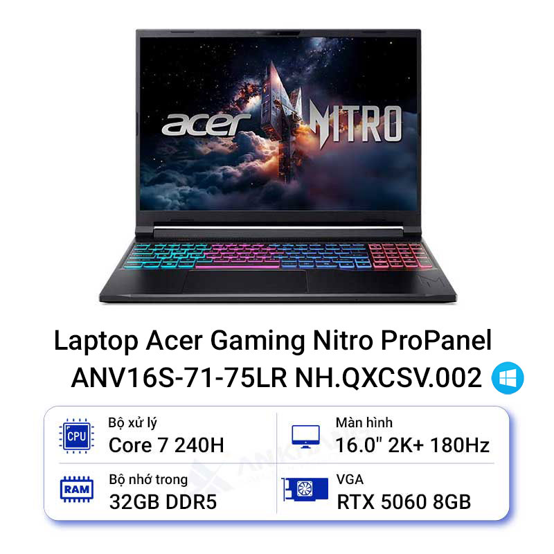Laptop Acer Gaming Nitro ProPanel ANV16S-71-75LR NH.QXCSV.002