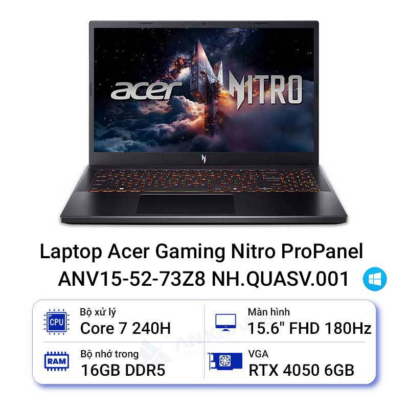 Laptop Acer Gaming Nitro ProPanel ANV15-52-73Z8 NH.QUASV.001