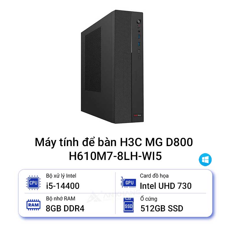Máy tính để bàn H3C MG D800 H610M7-8LH-WI5