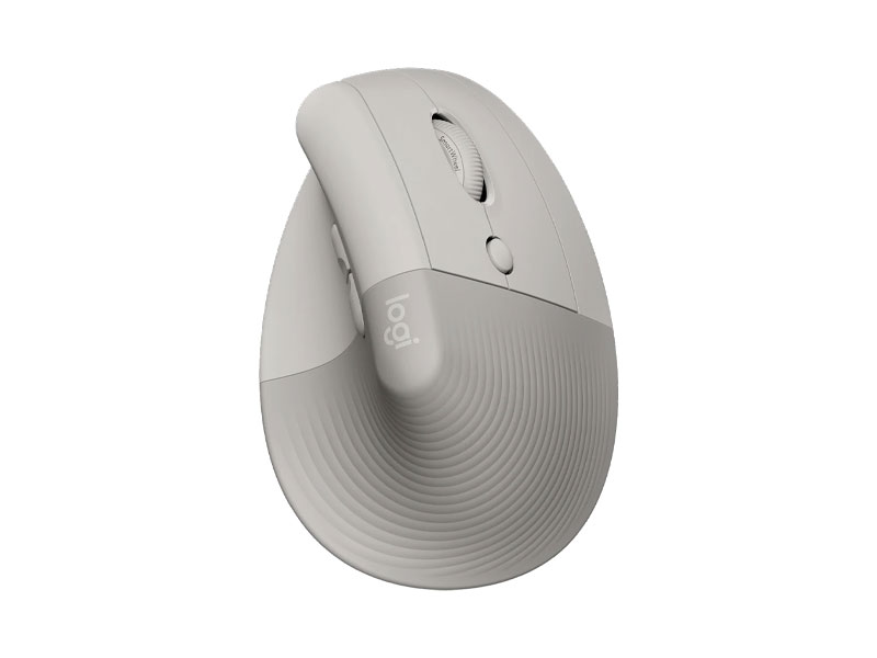 Chuột công thái học Logitech Lift Vertical màu xám sand (910-007665)