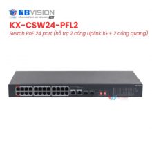 Switch PoE KBVISION KX-CSW24-PFL2 - 24 Port 240W SFP
