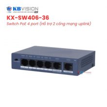 Switch PoE KBVISION KX-SW406-36 - 4 Cổng 36W Chống Sét