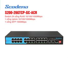 Switch 24 cổng POE SCODENO S200-26GTCP-GC-ACR
