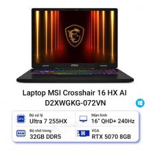 Laptop MSI Crosshair 16 HX AI D2XWGKG-072VN