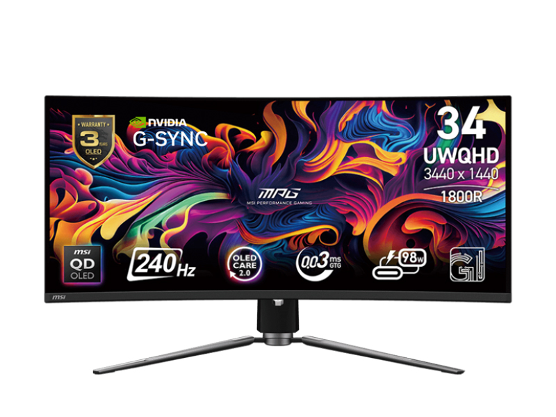 Màn hình cong MSI MPG 341CQPX QD-OLED 34.18 inch UWQHD 240Hz 0.03ms