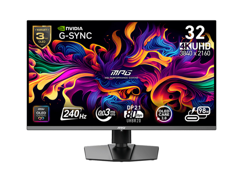 Màn hình MSI MPG 322URX QD-OLED 31.5inch 4K 240Hz 0.03ms