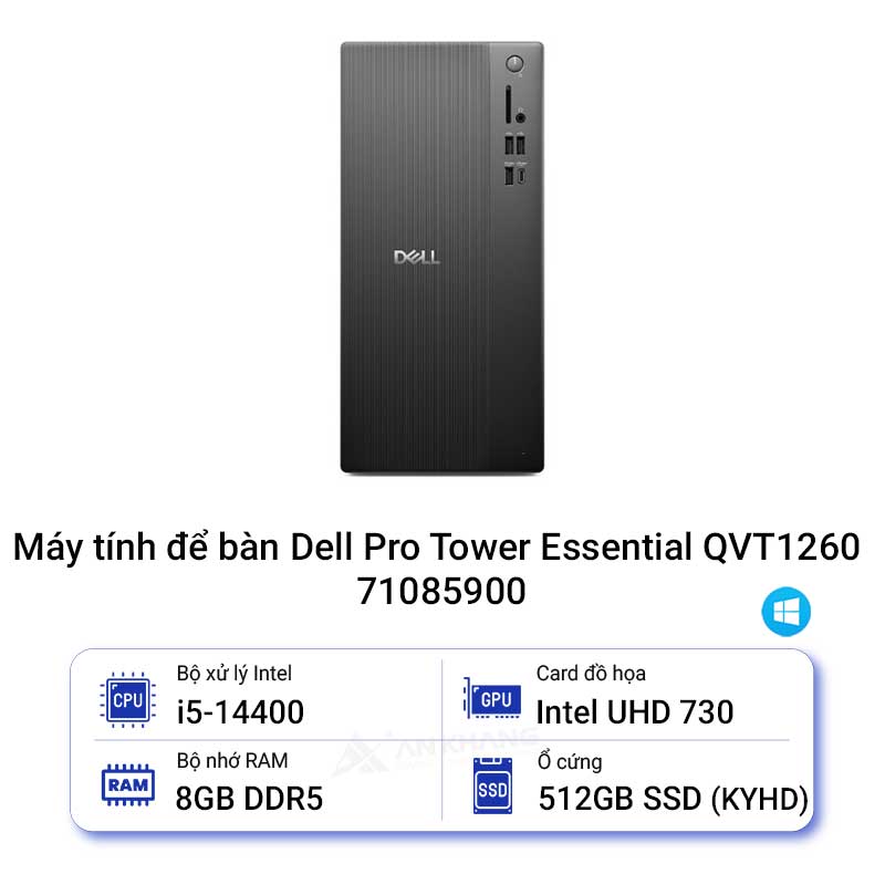 Máy tính để bàn Dell Pro Tower Essential QVT1260 71085900