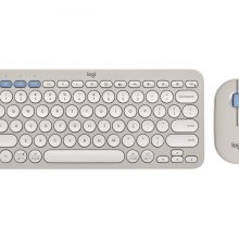 Bộ bàn phím chuột Bluetooth Logitech Pebble 2 Combo cát xám (920-012191)
