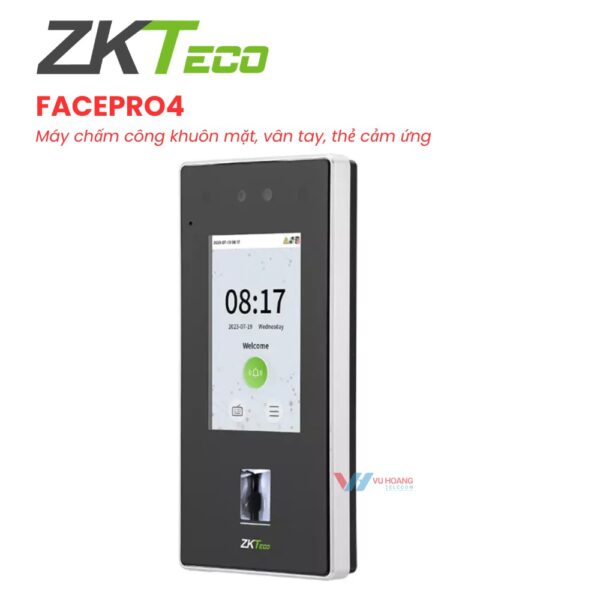 may-cham-cong-zkteco-facepro4-600x600-1 ZKTeco FACEPRO4 Máy Chấm Công Khuôn Mặt Vân Tay
